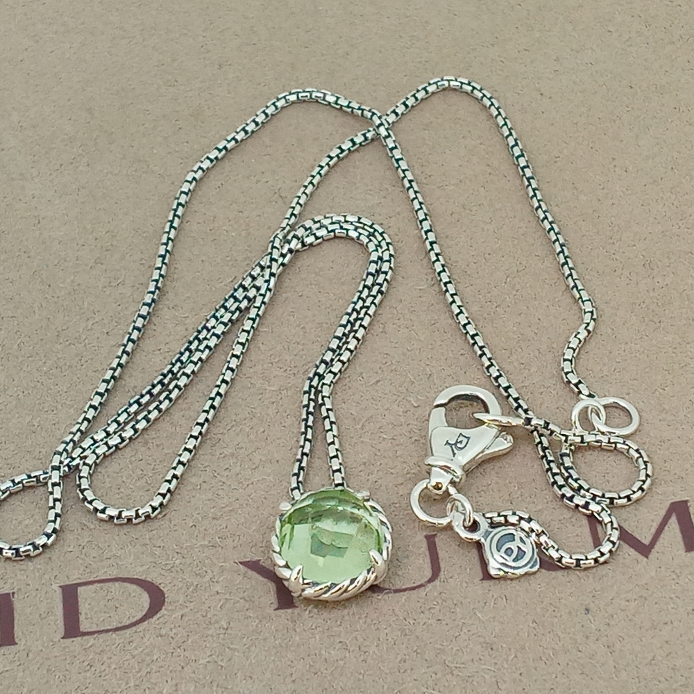 David Yurman Chatelaine Pendant Chain Prasiolite - Picture 1 of 3